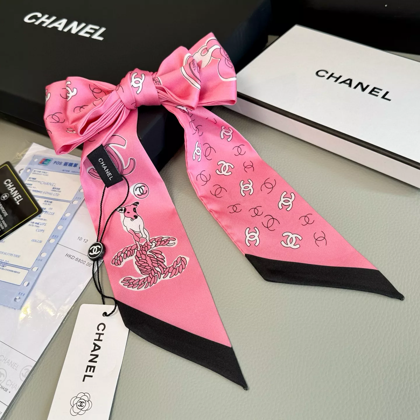 Chanel Silk Scarf SportInspired 5966 - Image 3