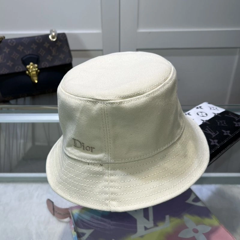 Comfortable 8789 Dior Reversible Bucket Hat Dior Oblique Motif Cotton Beige - Image 3